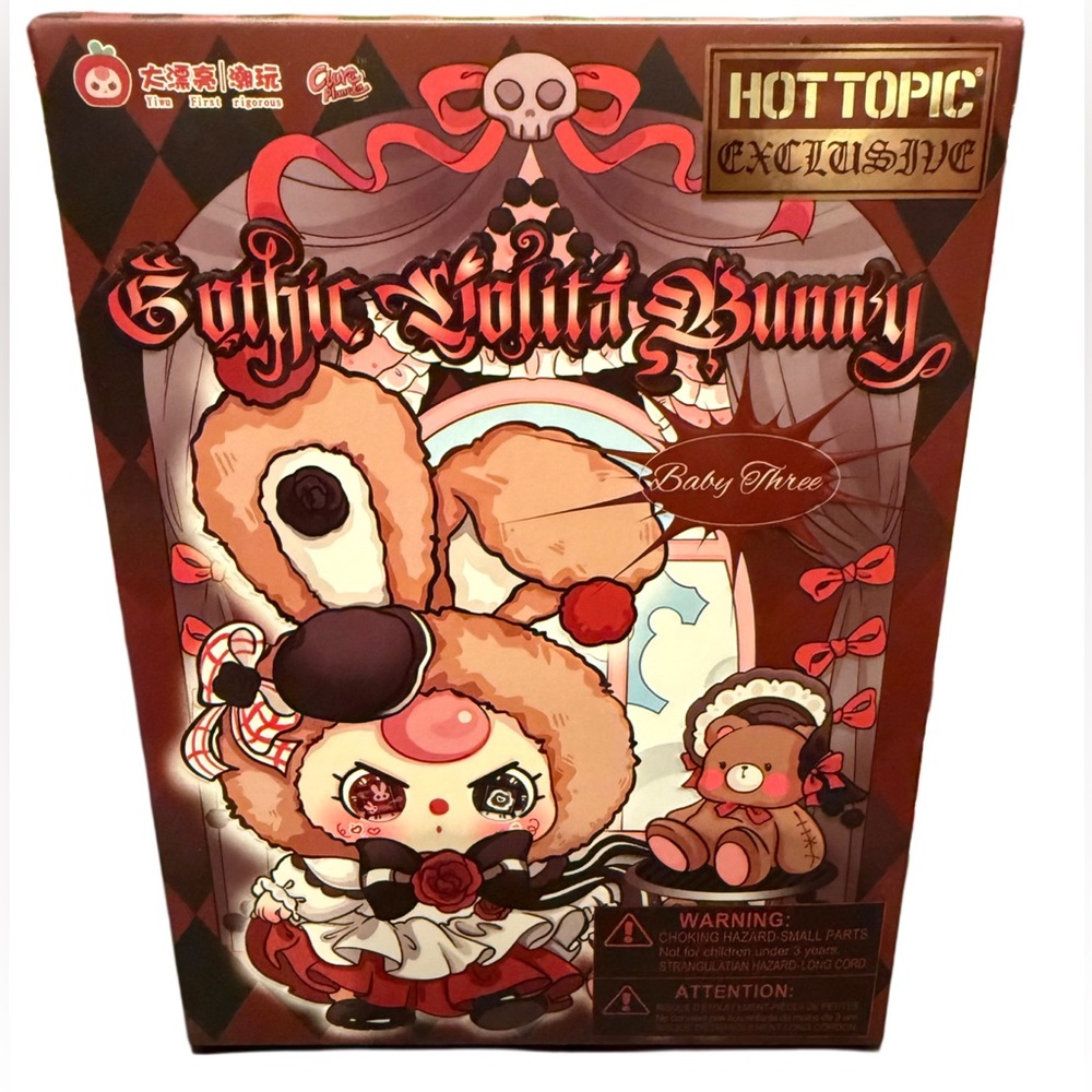 Baby Three Gothic Lolita Bunny Plush Pendant 🖤